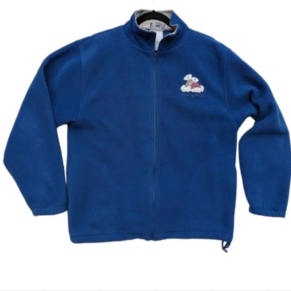 Vintage Northern  Reflections Blue Zip Up Cuddle Teddy Bears Woman Small Grandma